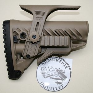 Crosse Fab Defense pour AR15 avec busc réglable Sable