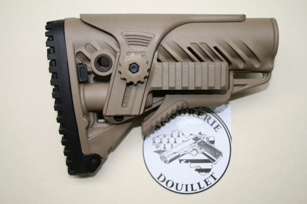 Crosse Fab Defense pour AR15 avec busc réglable Sable – Image 2