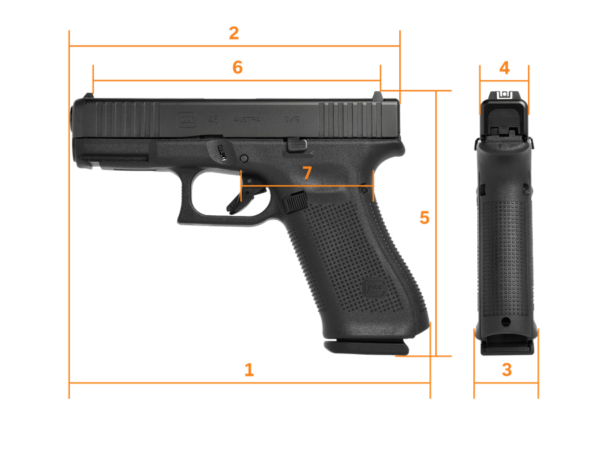 Pistolet Glock 45 FS - Crossover compact en noir Cal 9mm – Image 2