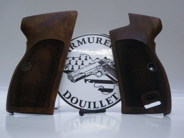 Plaquettes bois quadrillées pour pistolet SIG P210 avec grenadière