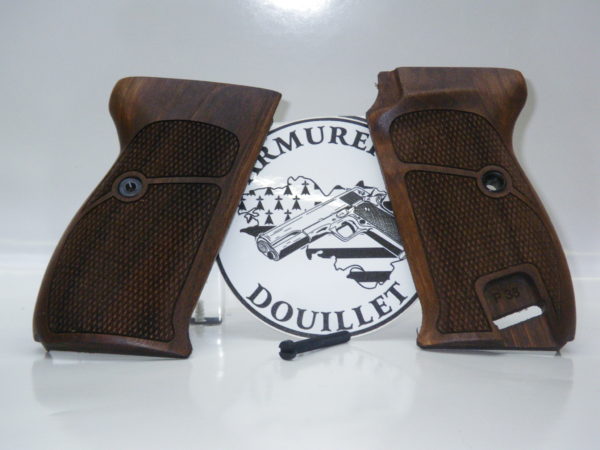 Plaquettes bois quadrillées pour pistolet Walther P38