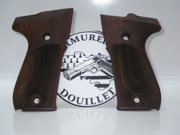 Plaquettes bois quadrillées pour pistolet Walter P88 Compact