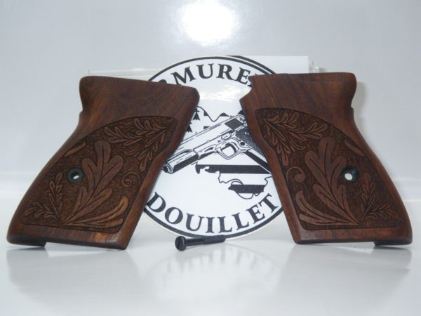 Plaquettes bois florales pour pistolet Walther PPK