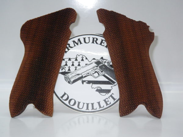 Plaquettes bois quadrillées pour pistolet Luger P08
