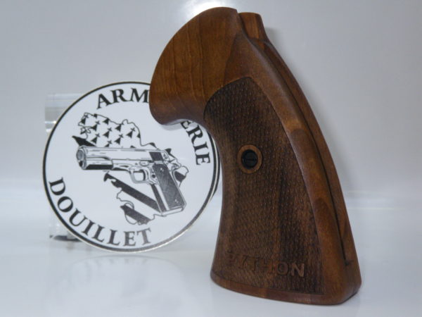 Plaquettes bois quadrillées avec logo pour revolver Colt Python – Image 2