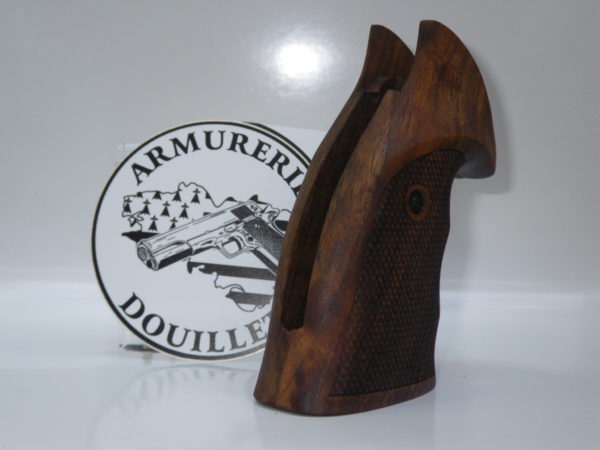Plaquettes bois quadrillées pour revolver Manurhin MR73 – Image 2