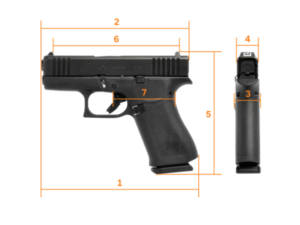 Pistolet Glock 43X rail noire 9mm – Image 2