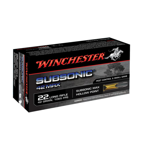 Munitions Winchester Subsonic 42 Max Cal 22lr par 50