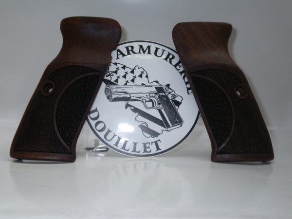 Plaquettes bois quadrillées et texturées pour pistolet CZ 75/85