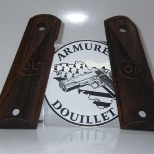 Plaquettes bois semi quadrillées avec logo Colt pour pistolet 1911