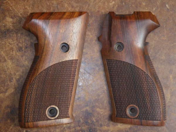 Plaquettes bois quadrillées pour pistolet Sig P225
