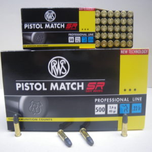 Munitions RWS Pistol Match SR 40 grains Cal 22lr x 50