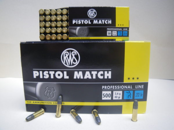 Munitions RWS Pistol Match 40 grains Cal 22lr x 50