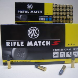 Munitions RWS Rifle Match S 40 grains Cal 22lr x 500