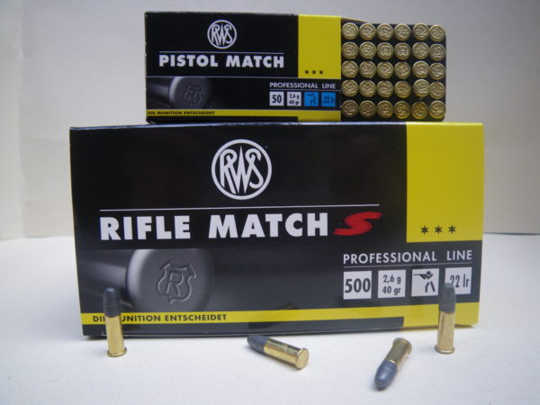 Munitions RWS Rifle Match S 40 grains Cal 22lr x 50