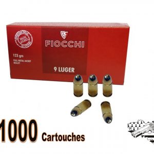 Fiocchi cal 9x19 FMJ 124 grs par 1000