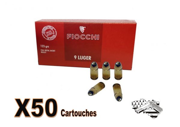 Fiocchi cal 9x19 FMJ 124 grs par 50