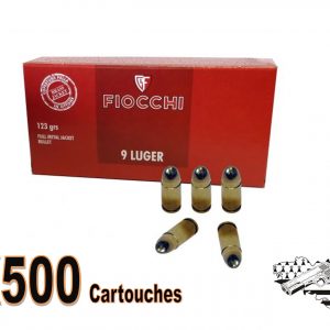 Fiocchi cal 9x19 FMJ 124 grs par 500