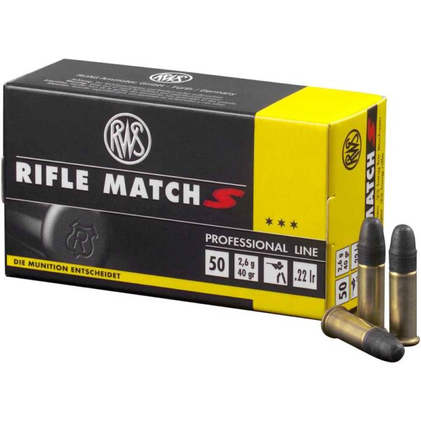 Munitions RWS Rifle Match S 40 grains Cal 22lr x 50 – Image 2