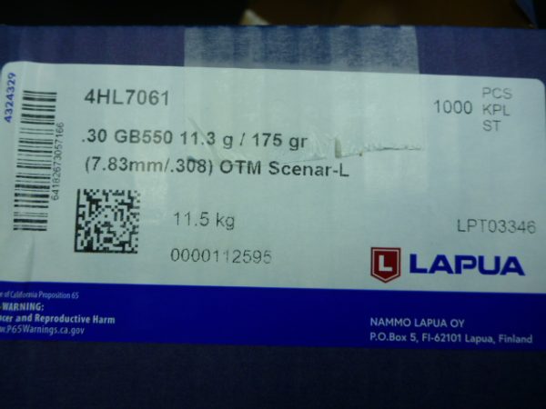 Ogives Lapua   OTM Scenar Cal 7,83 /.308  175 gr x1000 – Image 3