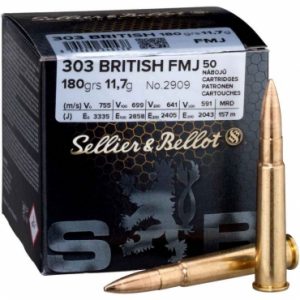 Munitions Sellier Bellot calibre 303 British 180 grains FMJ par 50