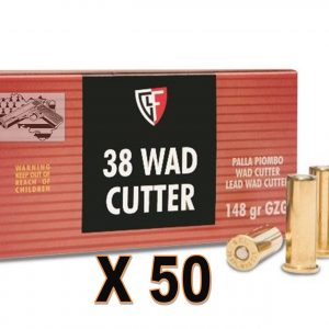 Fiocchi 38 spécial 148 grains Wad Cutter x50