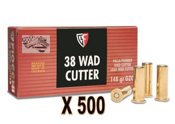 Fiocchi 38 spécial 148 grains Wad Cutter x 500