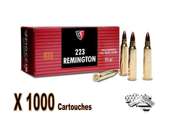 FIOCCHI cal .223 rem - FMJ - 55 grs par 1000