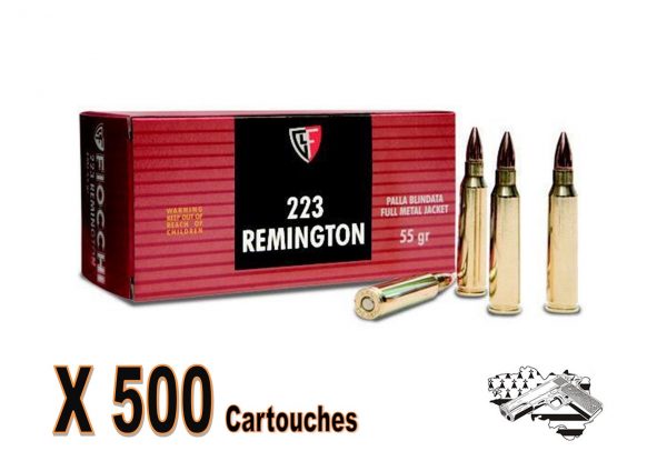 FIOCCHI cal .223 rem - FMJ - 55 grs par 500