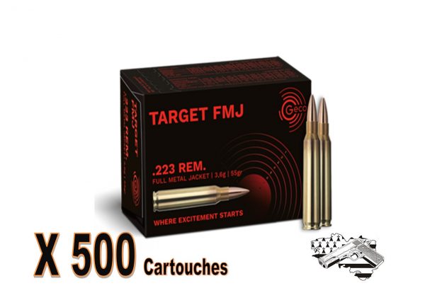 GECO .223 rem TARGET FMJ 63 grs par 500