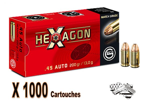 GECO .45 AUTO HEXAGON 200 grs par 1000