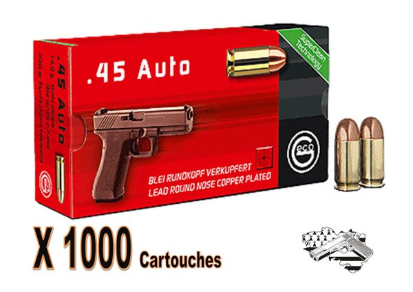 GECO .45 AUTO FMJ 230grs par 1000