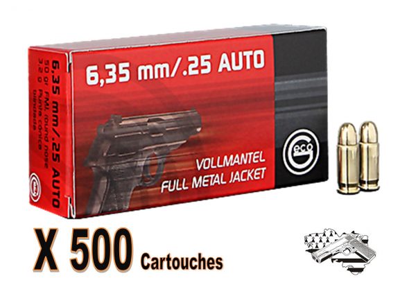 GECO 6,35 Browning FMJ 49 grs par 500