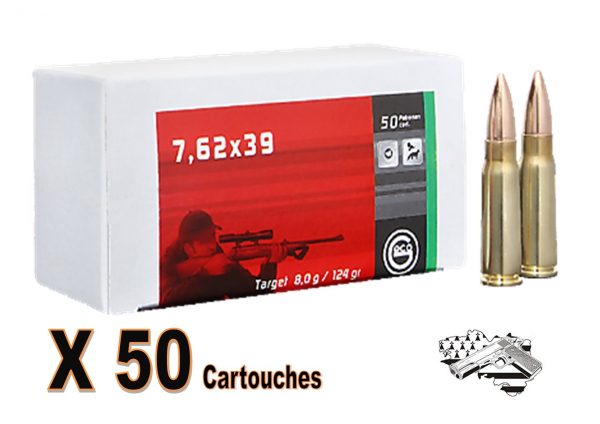 GECO 7,62X39 TARGET FMJ 123 grs par 50