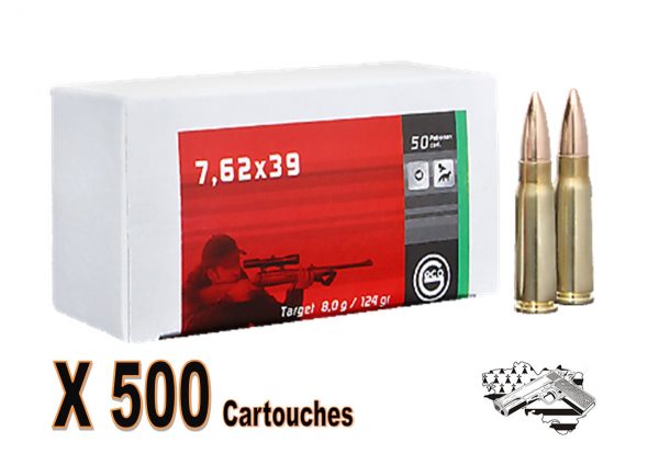 GECO 7,62X39 TARGET FMJ 123 grs par 500
