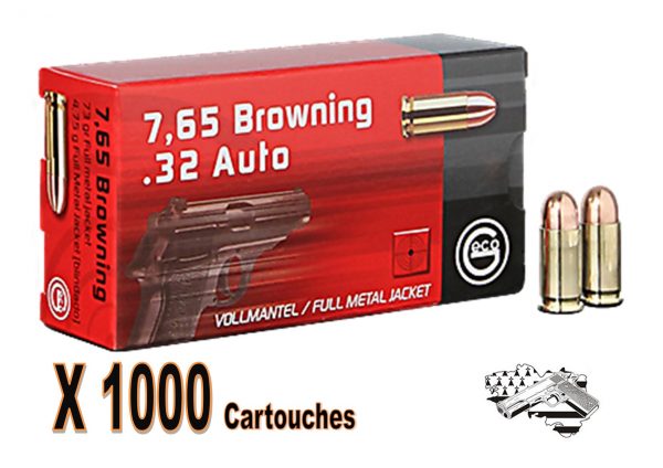GECO 7,65 Browning (32 ACP) FMJ 73 grs par 1000