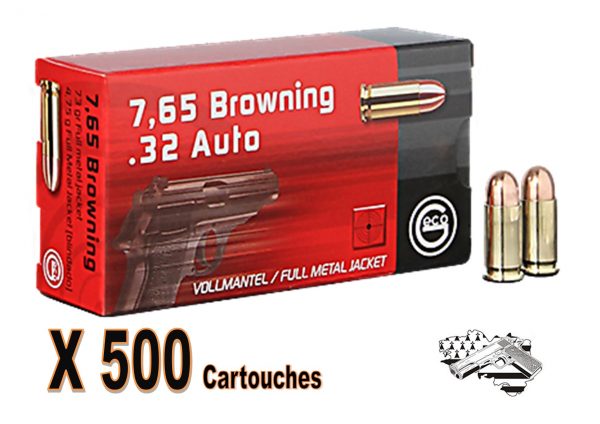 GECO 7,65 Browning (32acp) FMJ 73 grs par 500