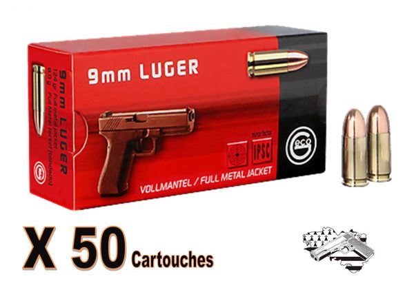 GECO 9x19 mm Luger FMJ 124grs IPSC par 50