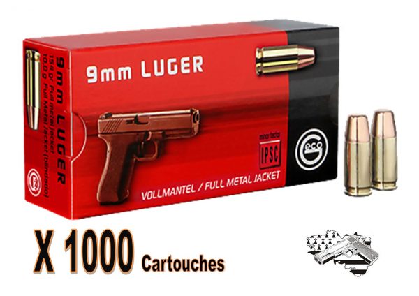 GECO 9x19 mm FMJ Subsonique 154 grs par 1000