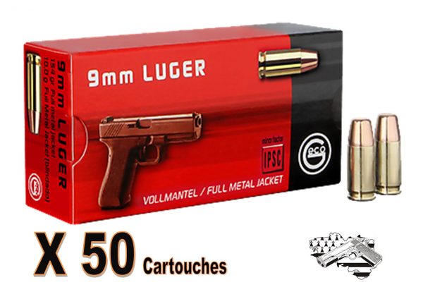 GECO 9x19 mm FMJ Subsonique 154 grs par 50