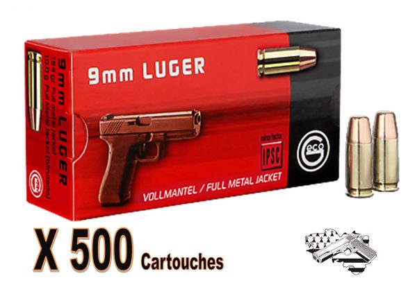 GECO 9x19 mm FMJ Subsonique 154 grs par 500