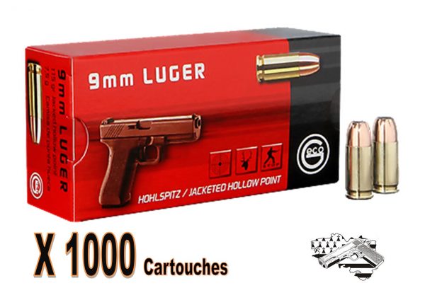 GECO 9x19 mm JHP 115 grs par 1000