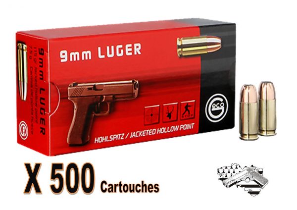GECO 9x19 mm JHP 115 grs par 500