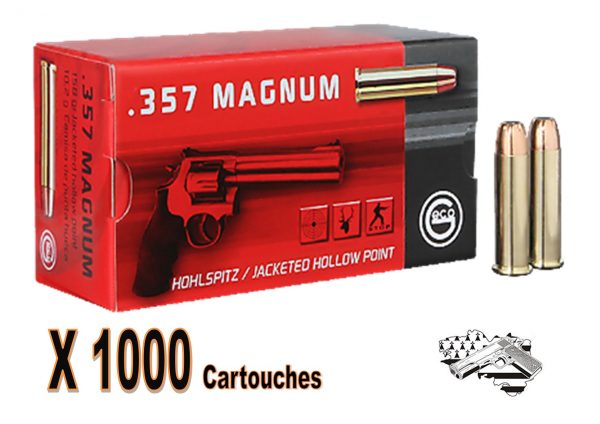 GECO Cal .357 magnum JHP 158 grs par 1000