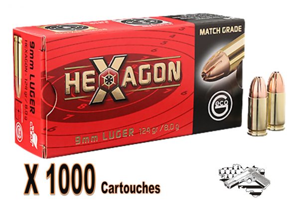GECO HEXAGON cal 9x19 mm  par 1000