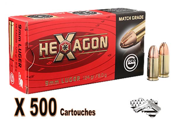 GECO HEXAGON cal 9x19 mm  par 500
