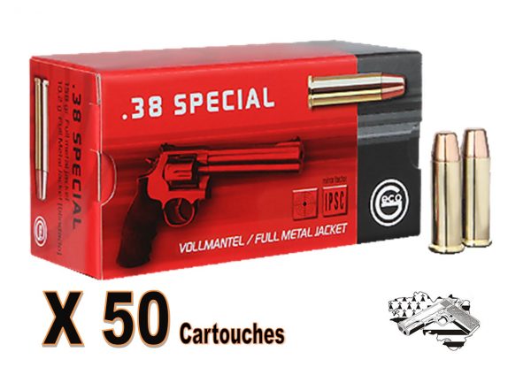 GECO cal .38 Spécial FMJ 158 grs par 50