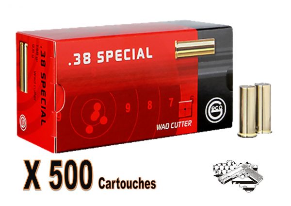 GECO cal .38 Special Wad Cutter 146 grs par 500