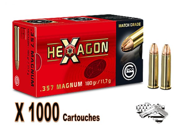 GECO cal.357 Magnum HEXAGON 180 grs par 1000