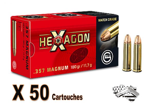 GECO cal.357 Magnum HEXAGON 180 grs par 50
